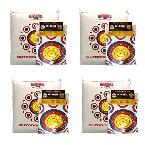 Morrell Weatherproof Range Archery Bag Target Replacement Field Point Cover With 2 Shooting Sides And Over 50 Shooting Spots, White (2 Pack) #TOP2