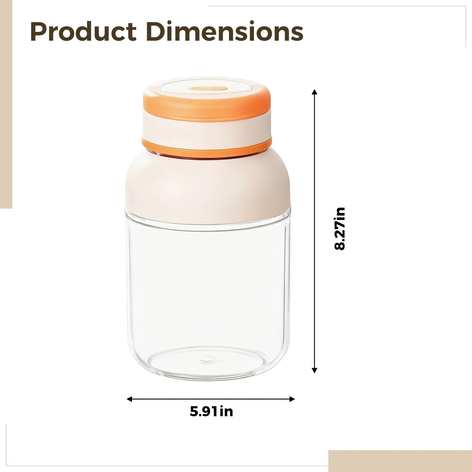 Przenośny blender do smoothie, pojemność 1000 ml, bezprzewodowy kubek do sokowirówki, 18 000 obr./min, 38-listkowe ostrza ze stali nierdzewnej, miażdży mały lód, łatwy do czyszczenia