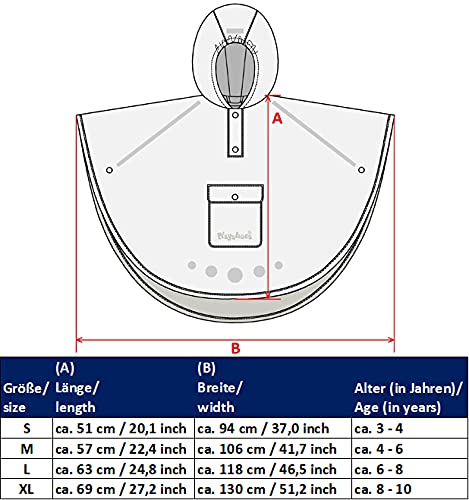 Playshoes Regenjacke Regenmantel Regenbekleidung Unisex Kinder,Türkis,L