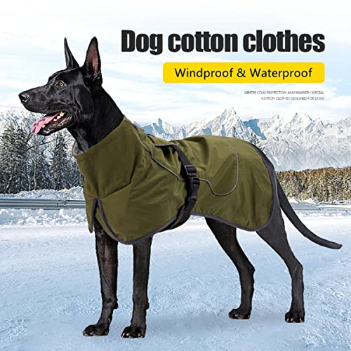 Dog Raincoat - Waterproof Dog Winter Jackets Windproof Coat With Velvet Inner Winter Dog Rain Coat With Reflective Strip,Green 2Xl #TOP1