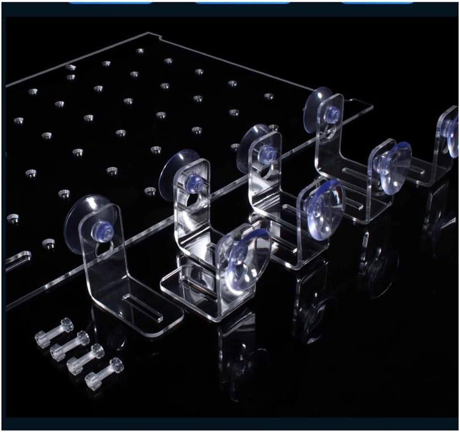 Aquarium Fish Tank Divider, Fish Tank Ornamental Fish Partition Transparent Acrylic Layered Block Fish Anti-bite Cover Plate Plastic Anti-Jump Multifunction