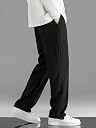 SAVAYO Men's Wide Leg Flared Track Pants - Korean Style Loose Fit Baggy Trousers, Relaxed Streetwear Joggers for Men, Casual Bootcut Loungewear, Baggy (in, Alpha, XL, Regular, Standard, Black) gallery image