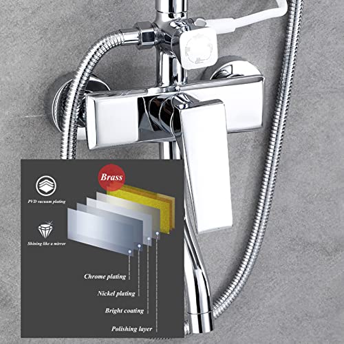 Robinet de douche mural ensemble de salle de bain haute pression 3 sets - 3