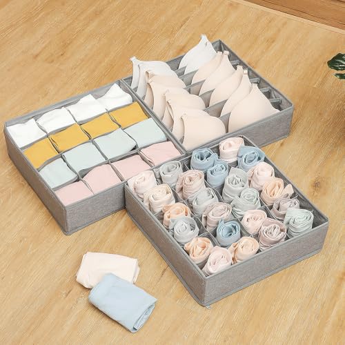 WOFASHPURET Foldable Cloth Storage Organizer Box Dust Resistant and Tear Resistant with 24 Compartments 2pcs Non-woven Fabric and Paperboard Material for Socks and Underwear for Drawer - Image 5
