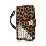 ZTE Warp 4G Wallet Case, MPERO FLEX FLIP Wallet Case for ZTE Warp 4G N9510 - Studded Leopard