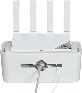 コード収納オーガナイザー、データケーブル収納ボックス | ケーブル収納ボックスオーガナイザー - 防塵蓋データケーブル組織ボックスヘッドセット用滑り止め底