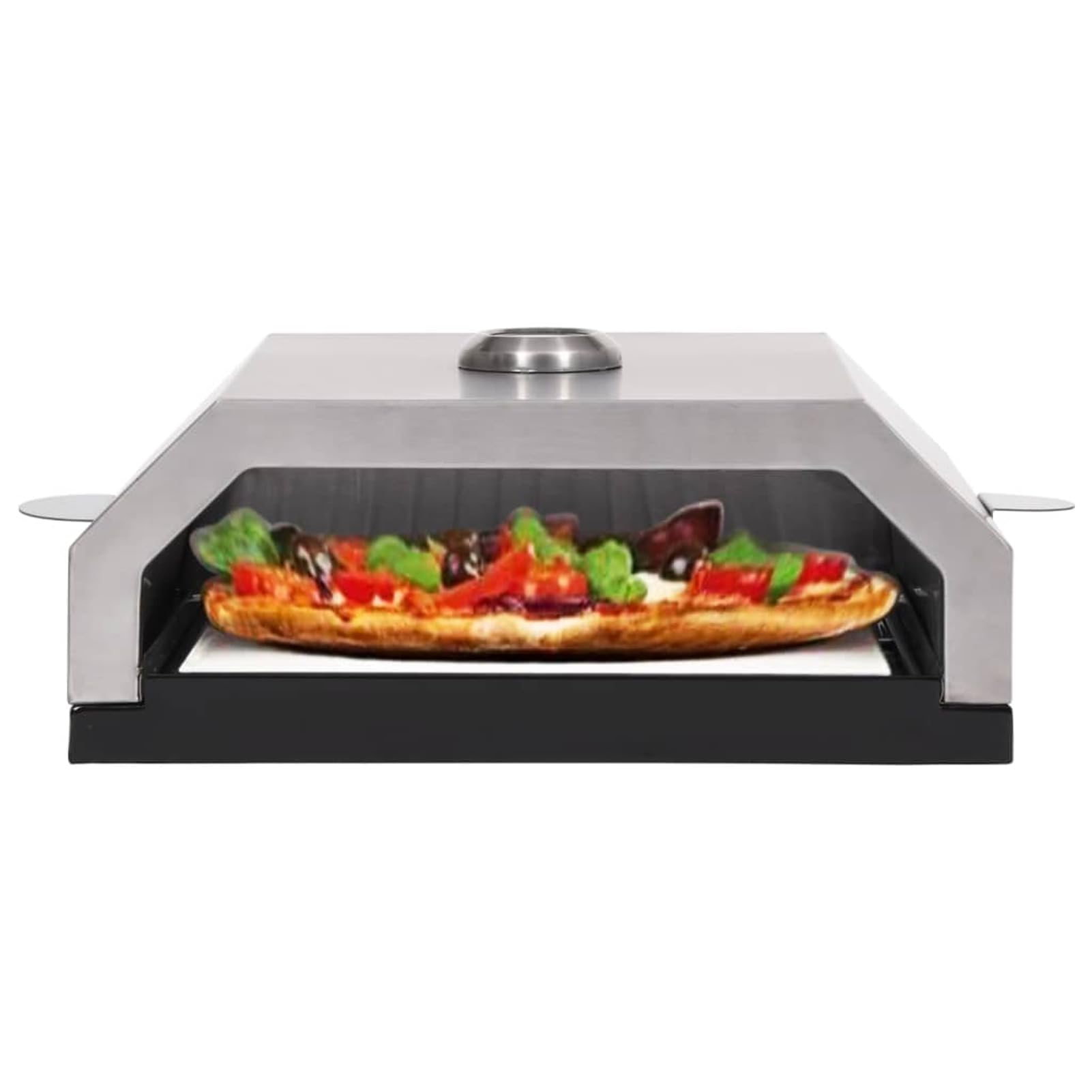 Gecheer Forno pizza, forno con piastra ceramica per barbecue a gas e carbone, per esterni