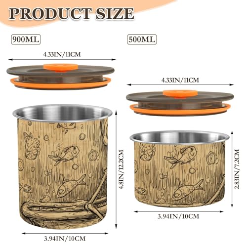 Contenedor de Almacenamiento para Café 500ml Acero Inoxidable miniatura 3