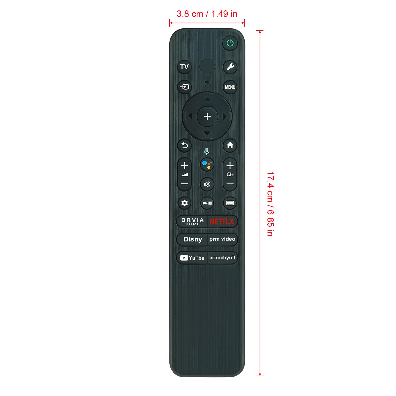 RMF-TX810U Télécommande vocale de rechange pour TV Sony KD-75X80L KD85X77L XR65A80L XR43X90CL XR43X90L XR5A75L