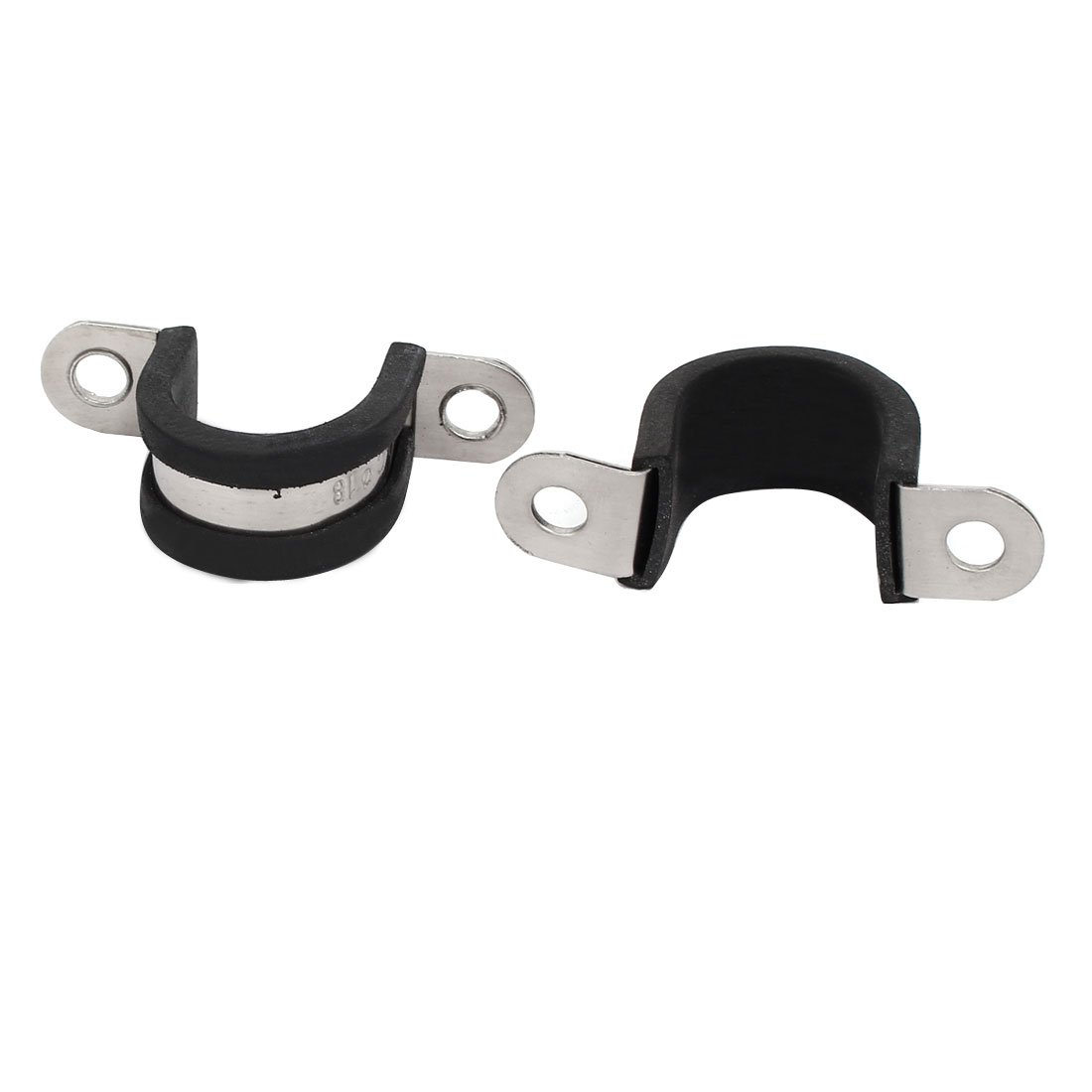 Sourcing Map Collier De Serrage Avec Insert En Caoutchouc Tuyau Pince Clip Serre Joint 25mm Dia Forme U Bordée Caoutchouc 304 Acier Inox Collier Attache 4Pcs