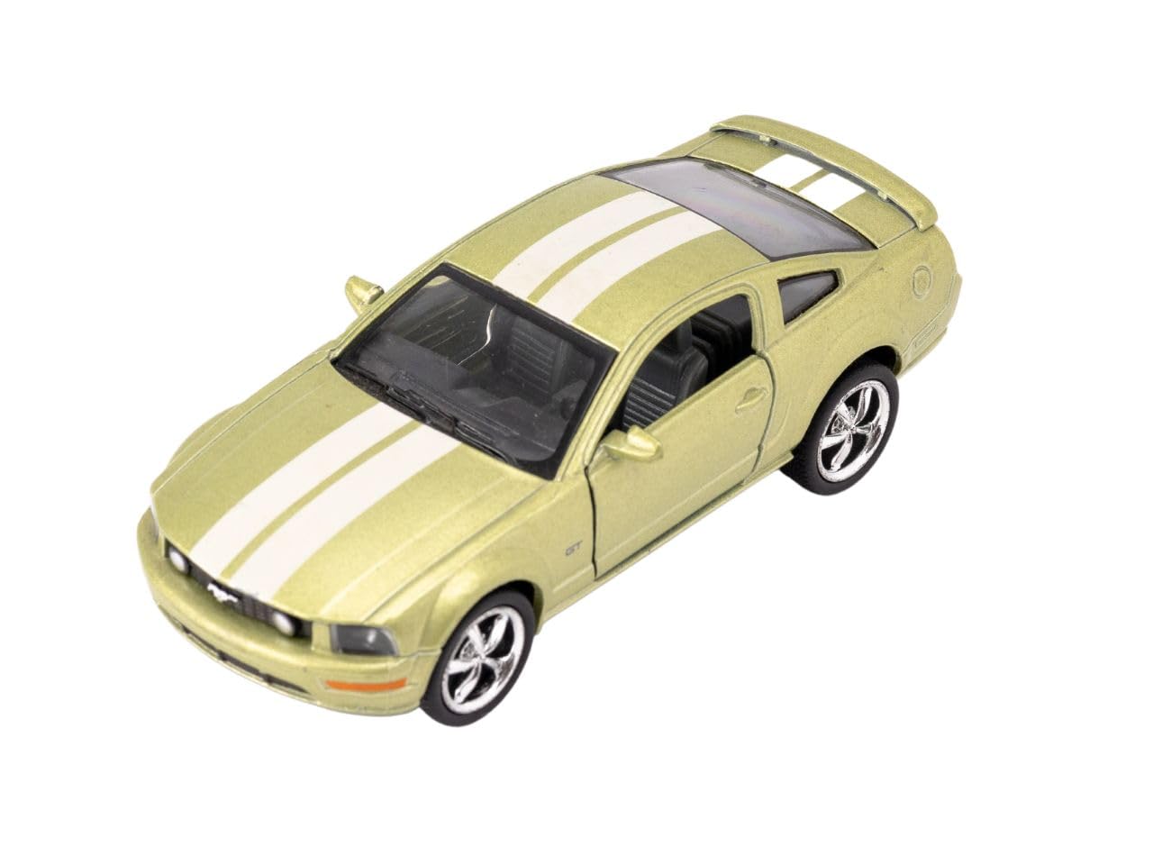 Easy Toys model car compatible with Ford Mustang GT 2006. Scale toy car with opening doors. Car modeling. (Green)