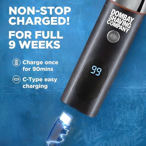 Image of Dombay Shaving Company 11-in-1 All-in-One Grooming Kit for Men | Cordless USB Fast-Charge Trimmer IPX6 Waterproof 90-Min Runtime Smart-Lock & Self-Sharpening Stainless Steel Blades