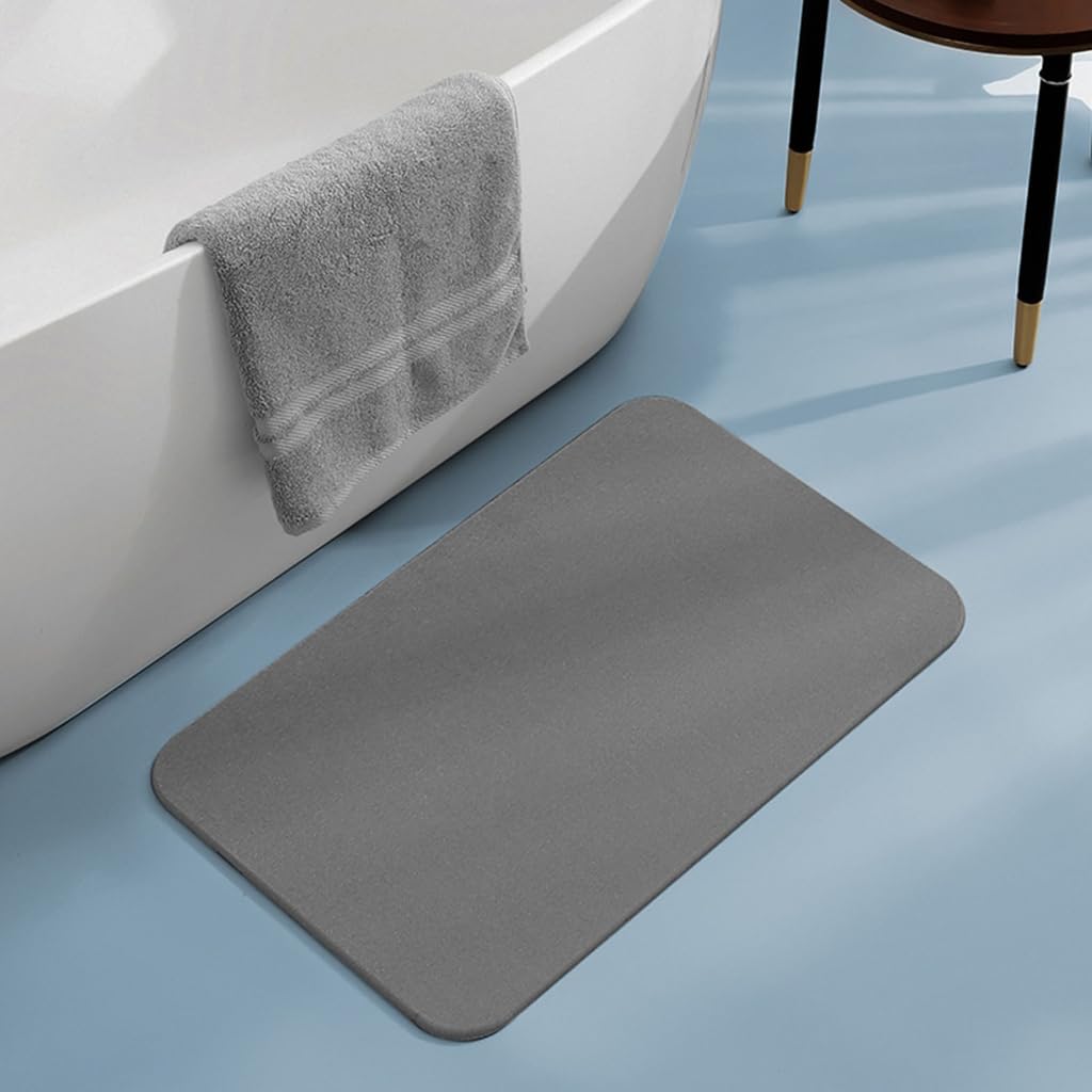 Felpudo de secado rápido higiénico de diatomita para ducha, cocina, suelo, alfombra pequeña, 40 x 30 cm