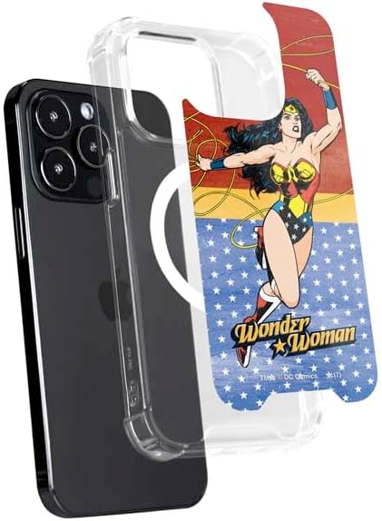 Skinit Phone Case Compatible with MagSafe iPhone 15 Pro Max - Officially Licensed DC Comics Wonder Woman Ready to Fight Design