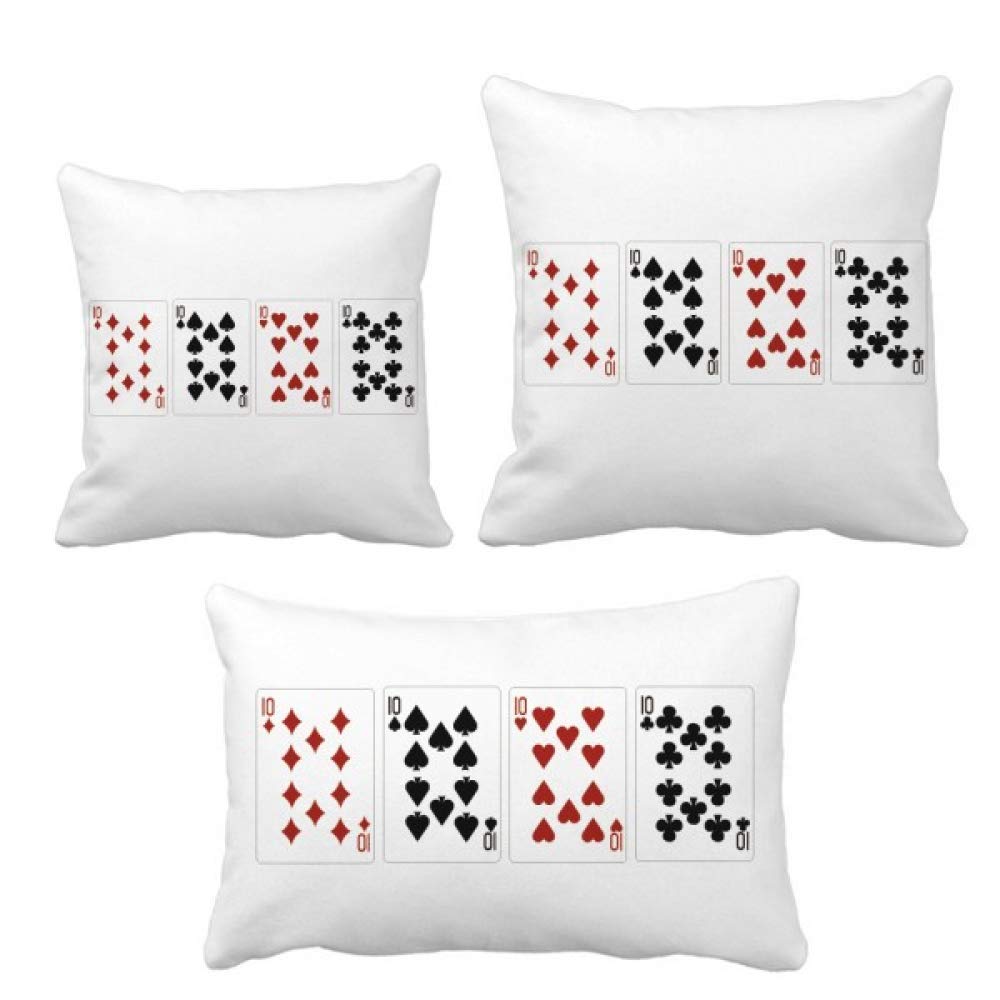 Taies d'oreiller cœur diamant lot de 10 coussins de canapé blancs