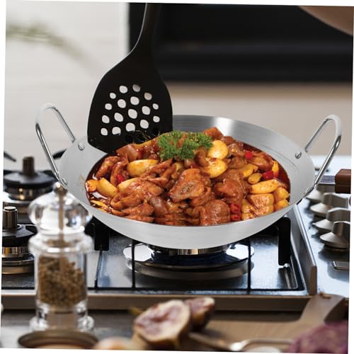 Wok de acero inoxidable antiadherente para camping 28 cm miniatura 6