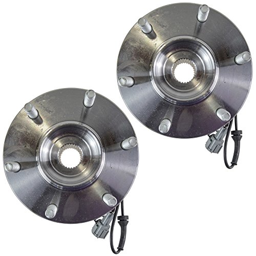 Image of TRQ Front Left and Right Wheel Bearing and Hub Assembly Set 2 Piece Compatible with 2004-2007 Infiniti QX56 2004-2007 Nissan Titan 2005-2007 Armada 2004 Pathfinder Armada 2004 Pathfinder