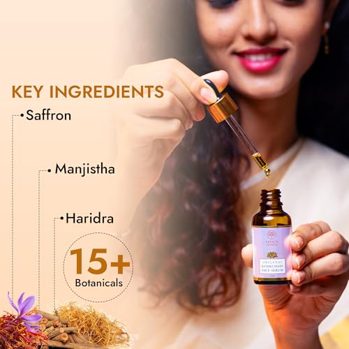 Image of Original Kumkumadi Face Serum - Ayurvedic Night Serum with Saffron, Manjistha & Sandalwood for Glowing, Bright & Even-Toned Skin - Natural & No- Chemical (30 ML)