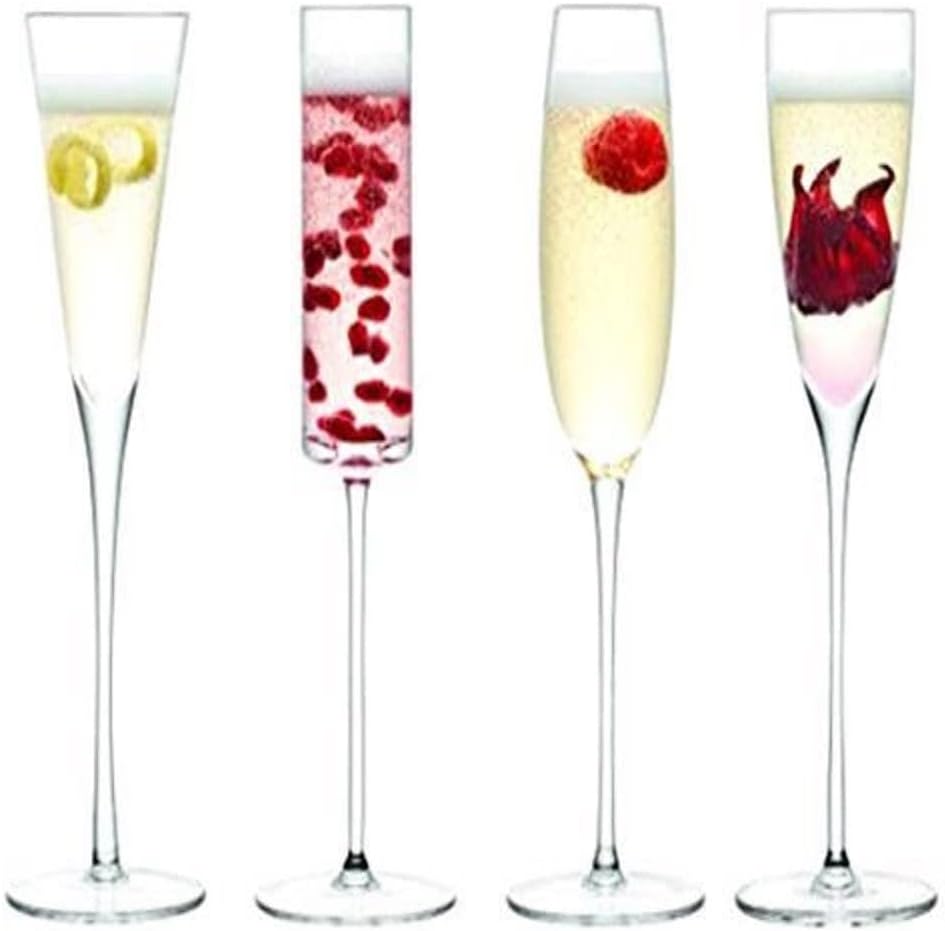 LSA LL04 Lulu Champagne Flute 150-175 ml Clear Assorted x 4