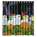 Custom Halloween Dark Night Scary Ghost Waterproof Polyester Shower Curtain 66x72