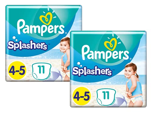 Splashers Pañales desechables tamaño 4-5 x11 (paquete de 2) 22 piezas