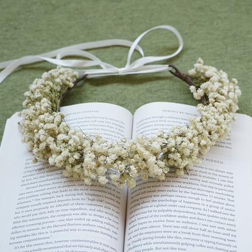 Corona Boho de Flores Secas para Novia miniatura 6