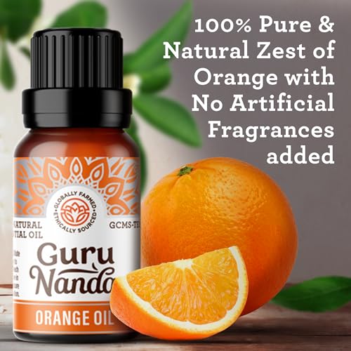 Aceite Esencial de Naranja GuruNanda 100% Puro 0.5 Fl Oz 3 Unidades miniatura 2