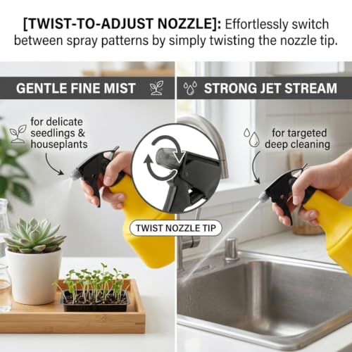Image of 500ML Trigger Spray Pump with Adjustable Nozzle | Multipurpose Hand Sprayer Water Pump for Plants Gardening, Home Cleaning, Salon & Sanitizing (Colour May Vary)