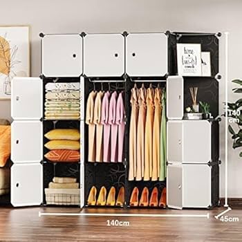 Amazon｜ワードローブ クローゼット 棚 収納 収納ボックス