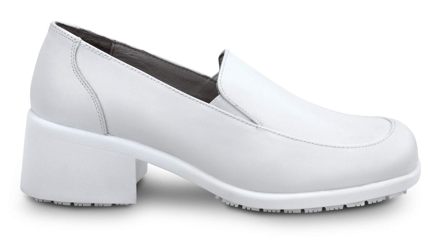 SR Max Venice, Women's, White, Twin Gore Dress Style Soft Toe Slip Resistant Work Shoe (7.5 M)