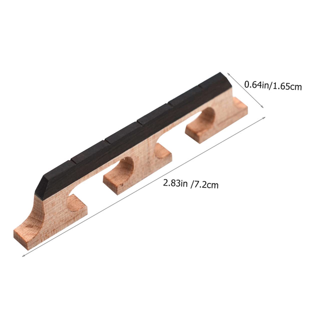 Yardwe 2Pcs Wooden Banjo Bridge Durable Rosewood Replacement Part for String Instruments Enhances Tone Easy to Install Luthier Tool