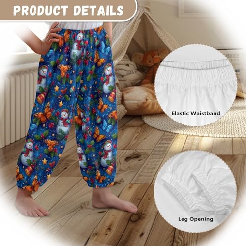 Image of Unisex Little Kids Yoga Trousers Bohemian Beach Pants Baggy Harem Activewear for Boys and Girls Age 3-10
