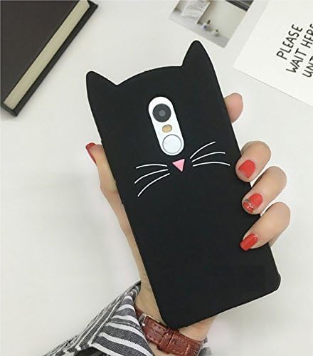 AAFIYA Silicone Soft Back Cover For Redmi Note 4 , Black