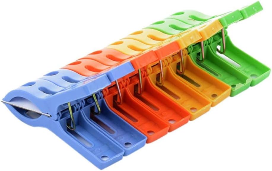 8ps /Set of Plastic Clothes Hanger Clip Laundry Clothes Beach Towel Pin, Spring Clip Large Clip