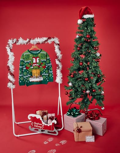 Teenage Mutant Ninja Turtles Boys Christmas Jumper | Green Raphael Graphic Knitted Sweater | Xmas Pullover Knitwear Gift4
