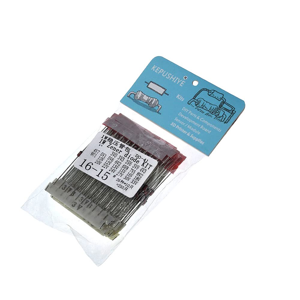 Kit diode Zener 1W 250 PCS pour résoudre les pannes d'alimentation et sécuriser vos circuits