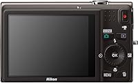 Vista 3 de Nikon COOLPIX S6200 Cámara digital de 16 MP con lente de vidrio NIKKOR ED de zoom óptico 10x y video HD 720p (Plata)