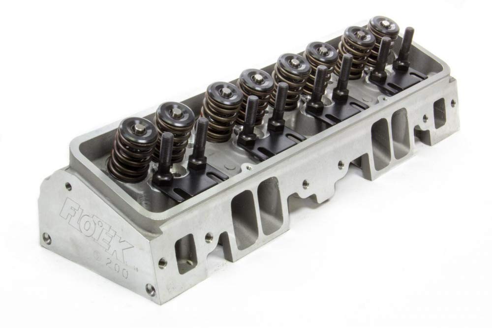 Floo Tek Performance Heads 1200-hrac-505a Cylinder Head Sbc 200 As Cast Angle Assembled