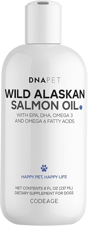DNA PET Wild Alaskan Salmon Oil For Dogs, Liquid, Omegas, 8 Fl Oz