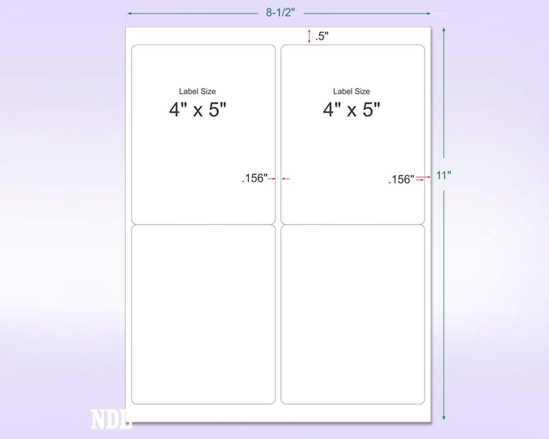 NextDayLabels - 8-1/2 x 11 Neon Color High Light Fluorescent Labels for Laser & Inkjet Printer (Blue Fluorescent, 4 x 5-4 Per Page | 400 Labels)
