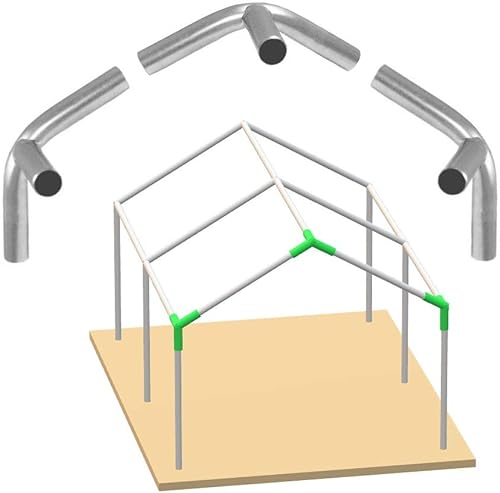 Miniatura 8 de Kit de marcos de accesorios para toldo, conectores de 1-38 pulgadas, acopladores para tienda de campaña de cochera, cobertizo de 3 vías, juego de 4