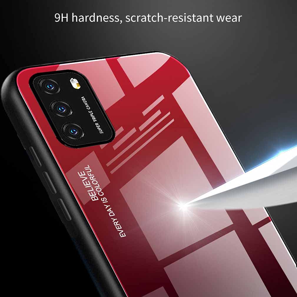 Cover Effetto Sfumato Per Xiaomi Redmi 10C – Custodia Protettiva Con Vetro Temperato E Bordo Morbido TPU