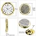 Hicarer 1.8 Inch (45 mm) Clock Insert Fit Diameter 1.6 Inch (40 mm) Hole, Roman Numerals (Gold Bezel)