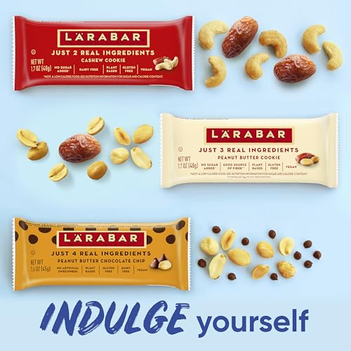 Image of Larabar Variety Pack, Gluten Free Vegan Fruit & Nut Bars, 18 Bars, 1 lb 14 oz (Pack of 4)
