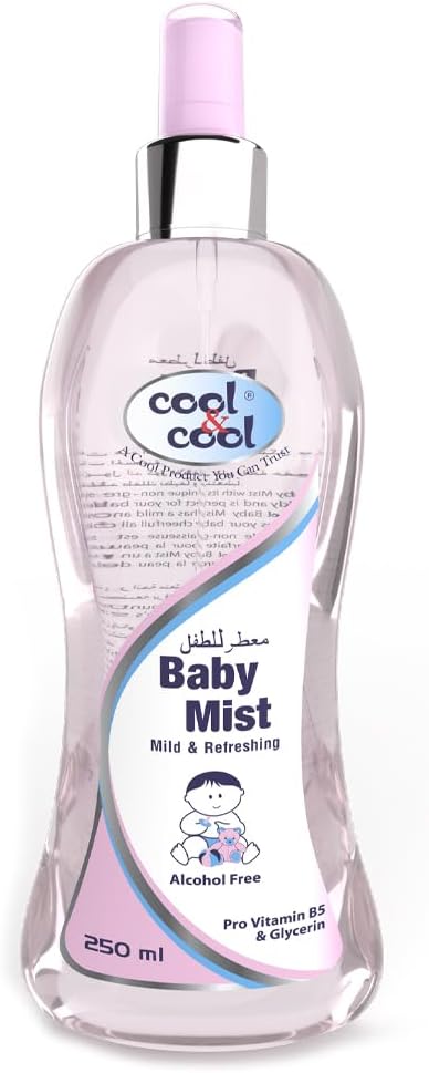 Cool & Cool Baby Mist Cologne 250Ml Alcohol Free,Paraben Free, Glycerin, Mild And Refreshing