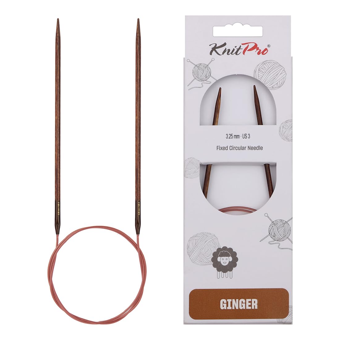 KnitPro Ginger Fixed Circular Needles 32