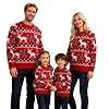 Matching Family Christmas Sweater Xmas Ugly Funny Jumper Long Sleeve Holiday Pullover Sweaters for Mom Dad Kid Clothes