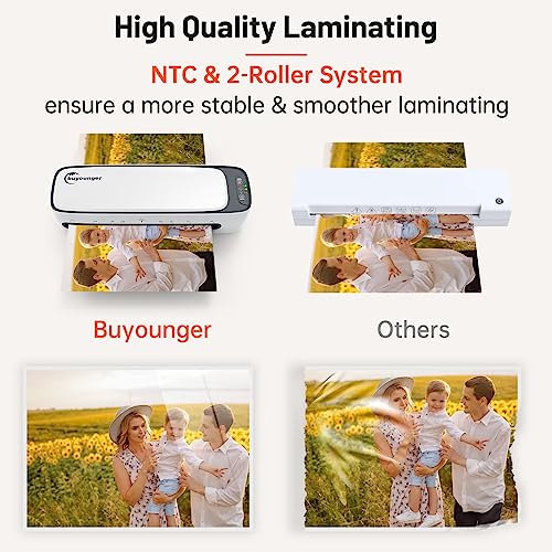 Laminiergerät, Laminiergerät A3 A4 Mit 25Pcs Laminierfolien, 6-in-1 Laminiergerät A3 A4 A5 A6, Laminator Mit papierschneider Eckenabrunder, Laminiermaschinen Für Fotos Für Den Heimgebrauch Büro Schule
