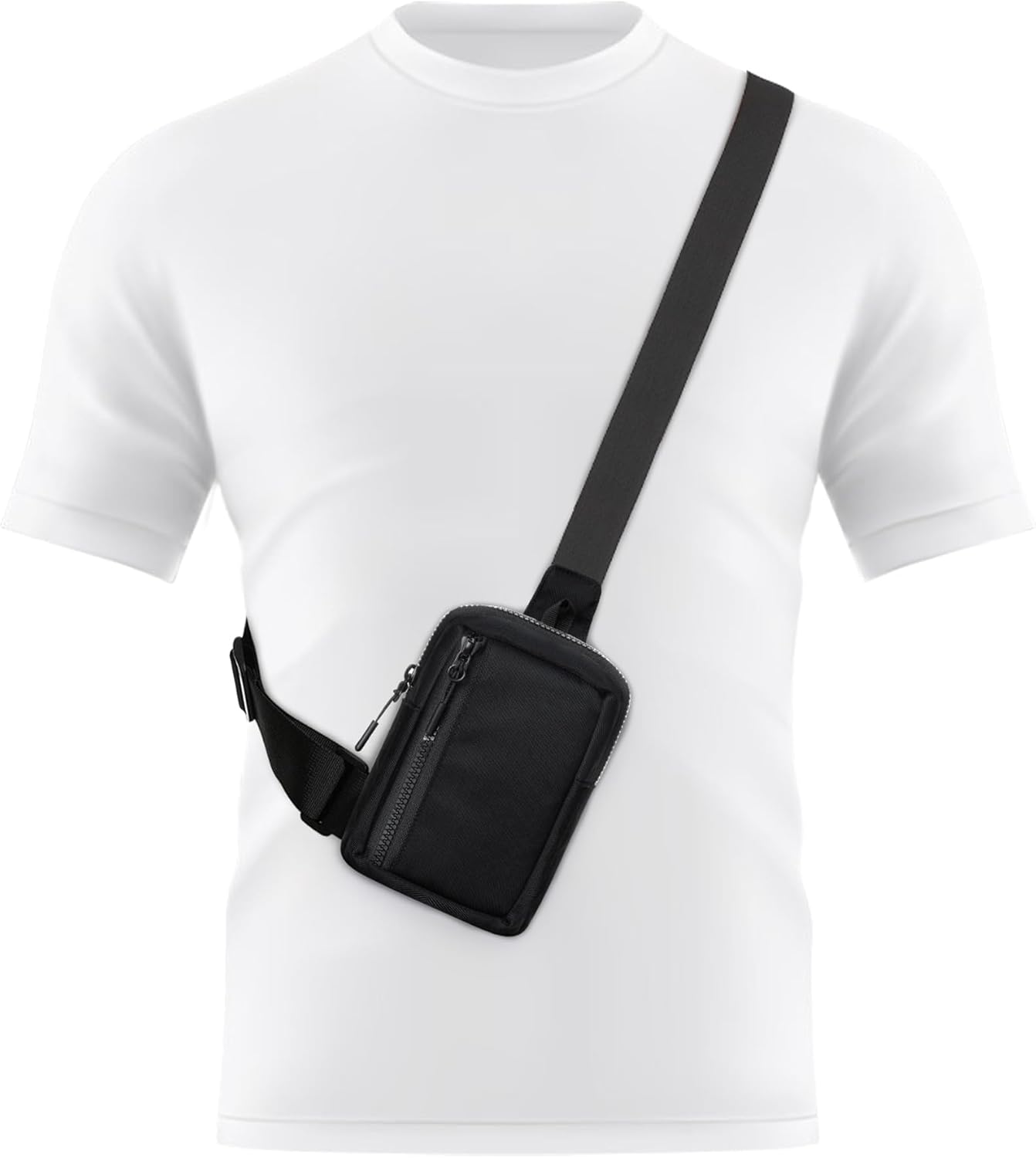 Peicees Mini Sling Bag for Men Women Crossbody Bag Travel Running Phone Daypack Shoulder Bags