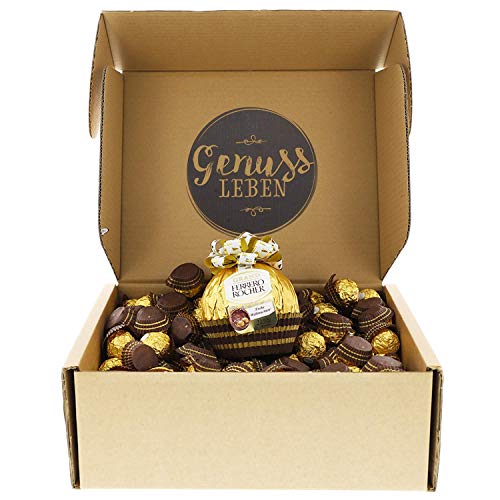 Genussleben Grand Ferrero Rocher, große Scholadenkugel inklusive 80 knusprige Pralinen mit Milchschokolade und…